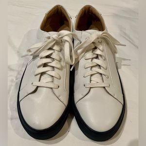 Banana Republic White Leather Lace-Up Sneakers - Women’s Size 10.5